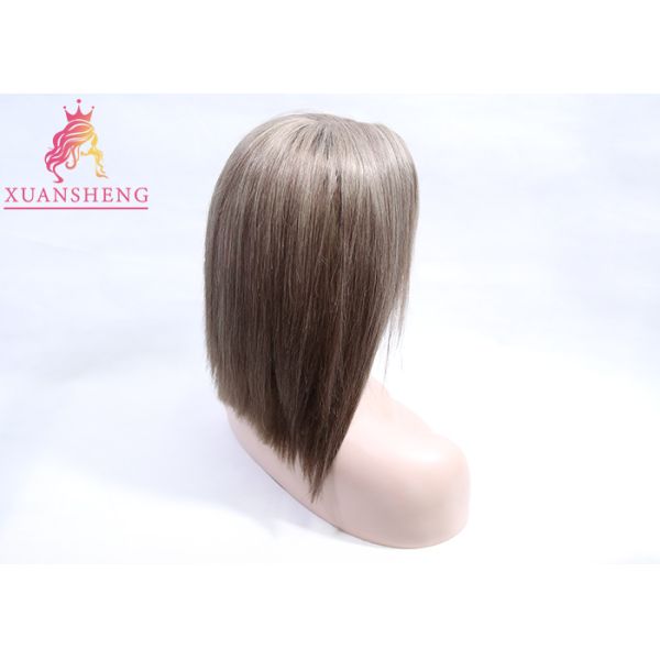 12''-26'' Accept Custom Virgin Hair Wigs , Light Brown Soft Natural Straight Hair