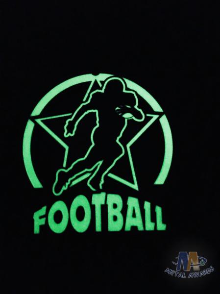 Matt Black Plating Custom Football Glow In The Dark Medals Hallowmas Gifts For Kids OEM Available