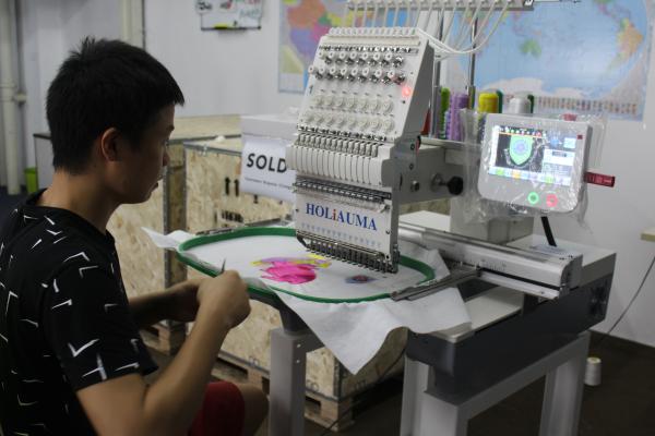 Single head 15 needles high speed computer embroidery machine like tajima embroidery machine