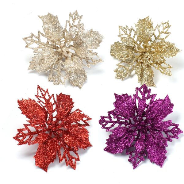 16CM Plastic Simulation Decorative Flower Christmas Wreath Perfect for DIY Hanging Christmas Party Decorations