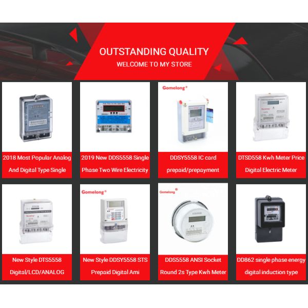 single phase 1P Din rail kwh energy meter With lcd display