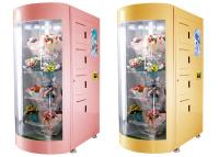 Máquina de venda automática da flor da parte alta para vender ramalhetes com vender esperto transparente da janela de vidro e do sistema de refrigeração