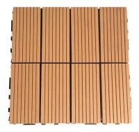 Carrelages composés en plastique en bois de balcon de jardin WPC pour la terrasse 12ft