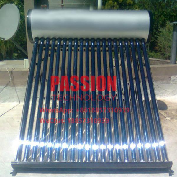 não água solar Heater Home Heating do tubo de vácuo 304 solares de aço inoxidável do geyser da pressão 200L