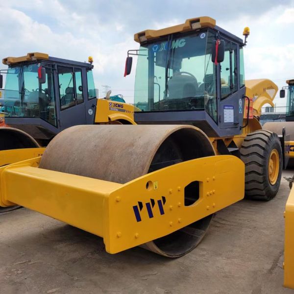 Вторая рука одноколесный ролик 26 тонн гидравлический барабан вибрирующий дорожный ролик компрессор