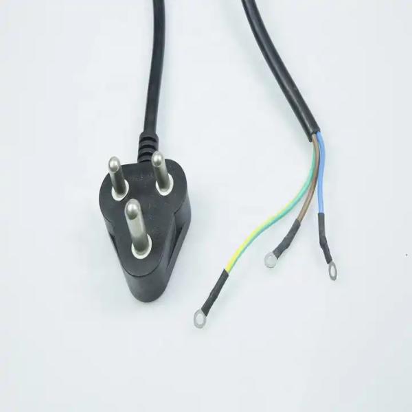 Hot Selling Big SABS approved Souh-African D19 16A AC Electrical Power pvcs wivel Plug Cable Extension Cord