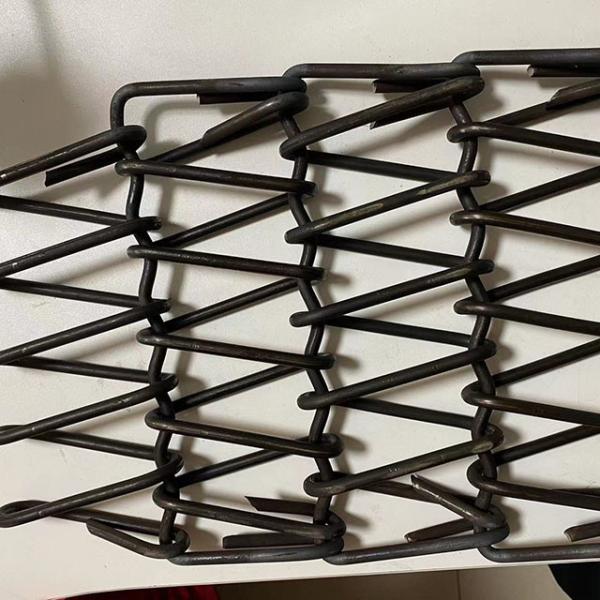 砂吹き機 マンガネス鋼 スパイラル型ワイヤーメッシュ コンベヤーベルト