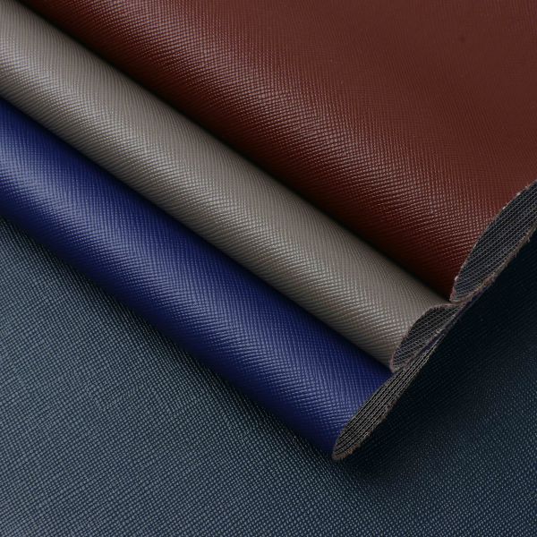 0.7mm Saffino PVC Leather For Bags Knitted Bottom Abrasion Resistant