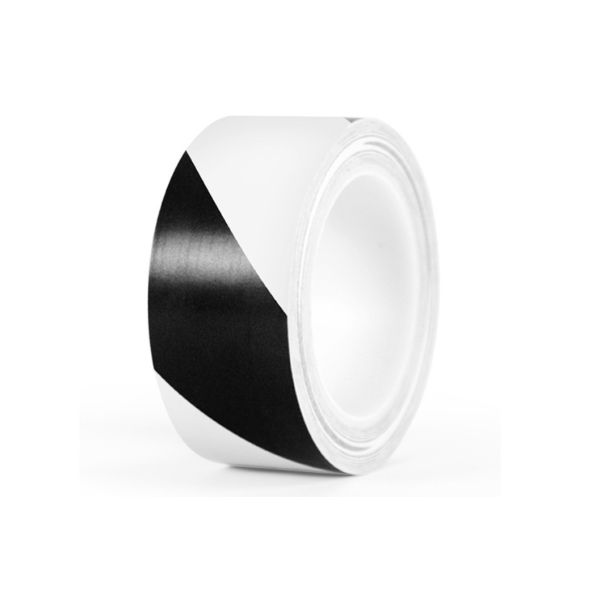 TUV Polyvinyl Chloride PVC Adhesive Tape 50mm Black White Stripes