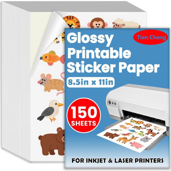 Laser Print A4 Label Stickers - Heat Resistant Adhesive Labels / B&W and Color Compatible