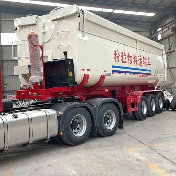 Powder Tipping Semi Trailer Powder Tank Transport Tipping Trailer Dump Trailer