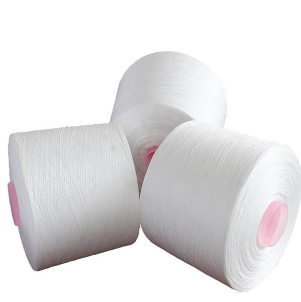40/2, 50/2 60/2 Fil tricoté de polyester blanc brut 100% fil tricoté de polyester
