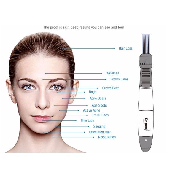 Home Use Rechargeable Silver & Black Derma Pen Dr.pen for Microneedling