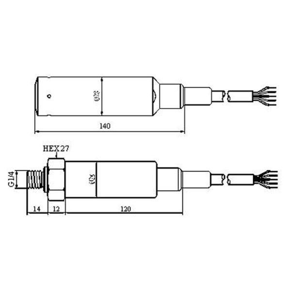 Датчик воды погружающийся цифров ровный, внутреннеприсуще безопасный жидкостный ровный датчик
