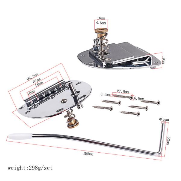 Tremolo de Guitarra Chrome Pedaço traseiro para Mustang Jazzmaster Guitarra Repaclement Guitar Bridge