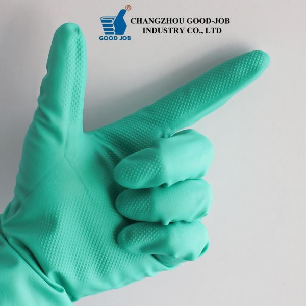 Non Disposable Nitrile Heavy Duty Chemical Resistant Gloves 11mil 15mil 18 Mil