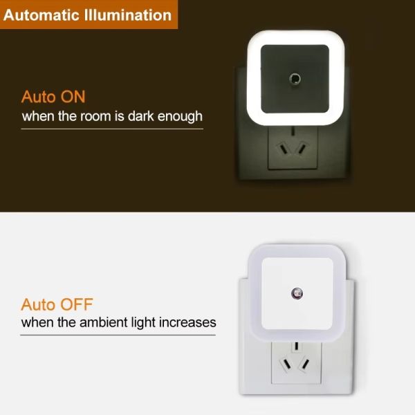 Plug In Night Light Voltage 110 240V Energy Lighting Residential