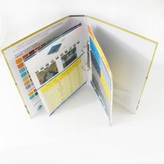 Customized Catalog Color Booklet Printing with hot stamping for promotion, marketing 