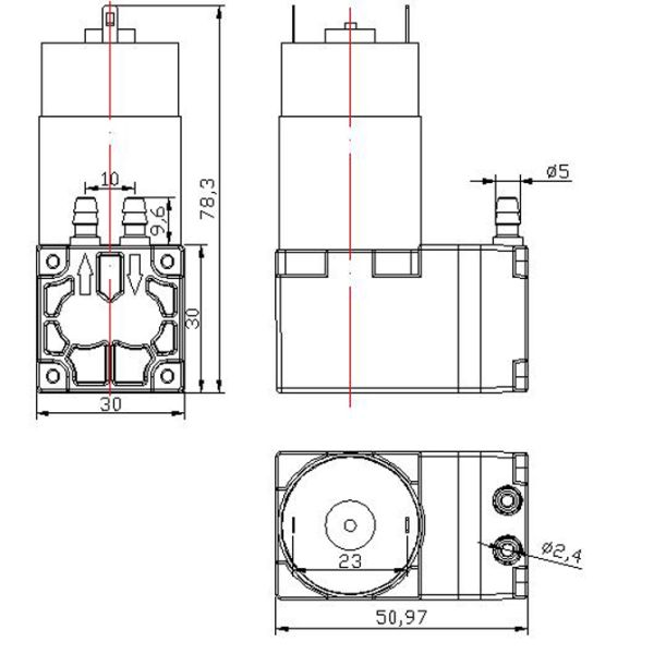High Efficiency Mini Diaphragm Pump 6V 9V 12V 24V Medical Analyser Pump