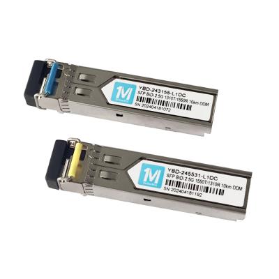 1310nm/1550nm Wavelength 10km Distance BIDI LC Connector DDM WDM Simplex Optical Module Transceiver SFP Module