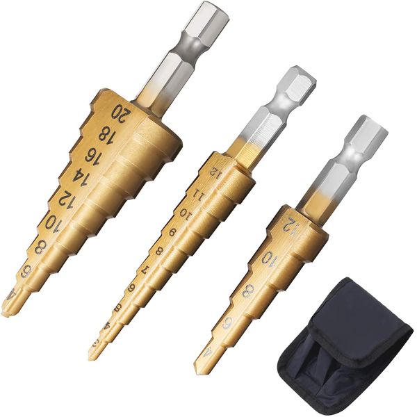 титан диаметра 6.35mm покрыл 3 бурового наконечника PCS HSS Co стальных