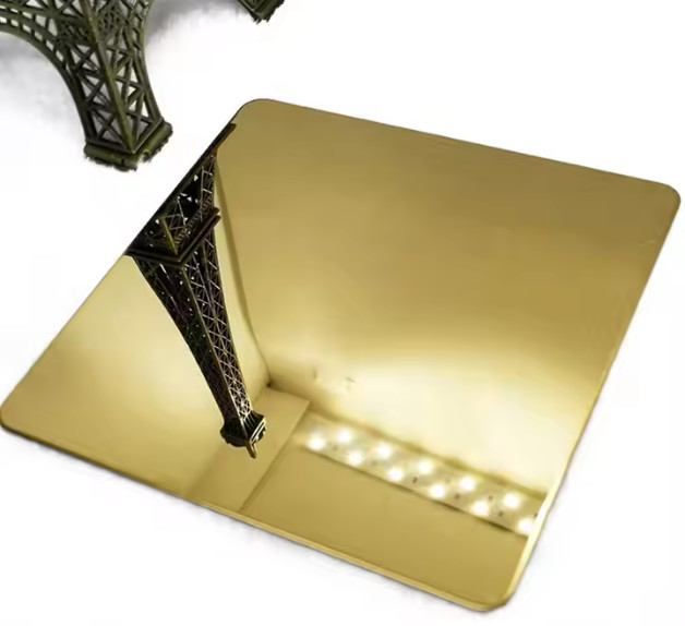 Gold 316 Stainless Steel Plate Mirror Finish 4mm Stainless Steel Sheet