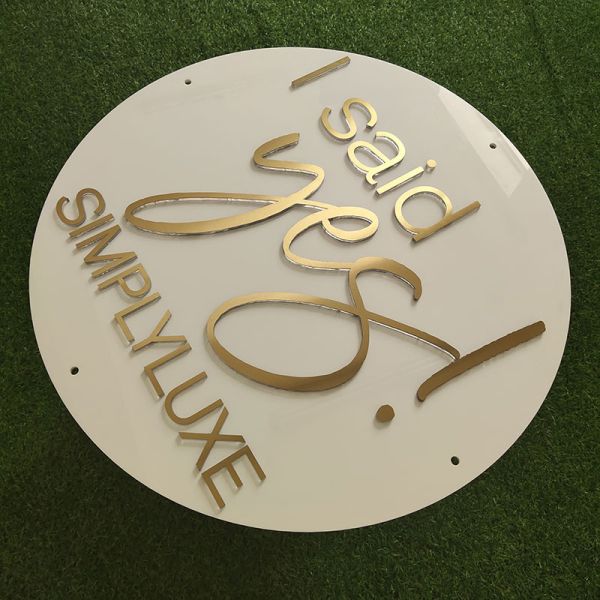 Birthday Party Baby Shower Decoration Circle Engagement Wedding Welcome Sign Custom 3D Acrylic Round Wedding Signs