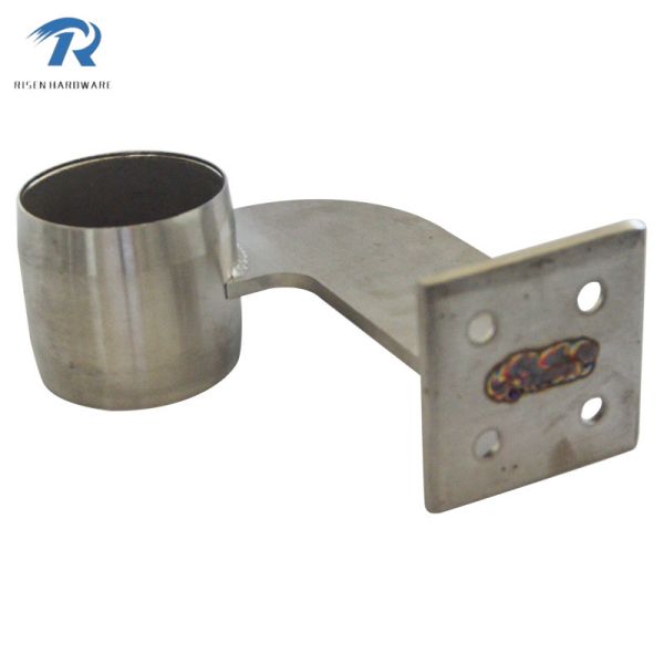 stainless steel handrail fitting rail to wall HFRS001, finishing satin, mirror