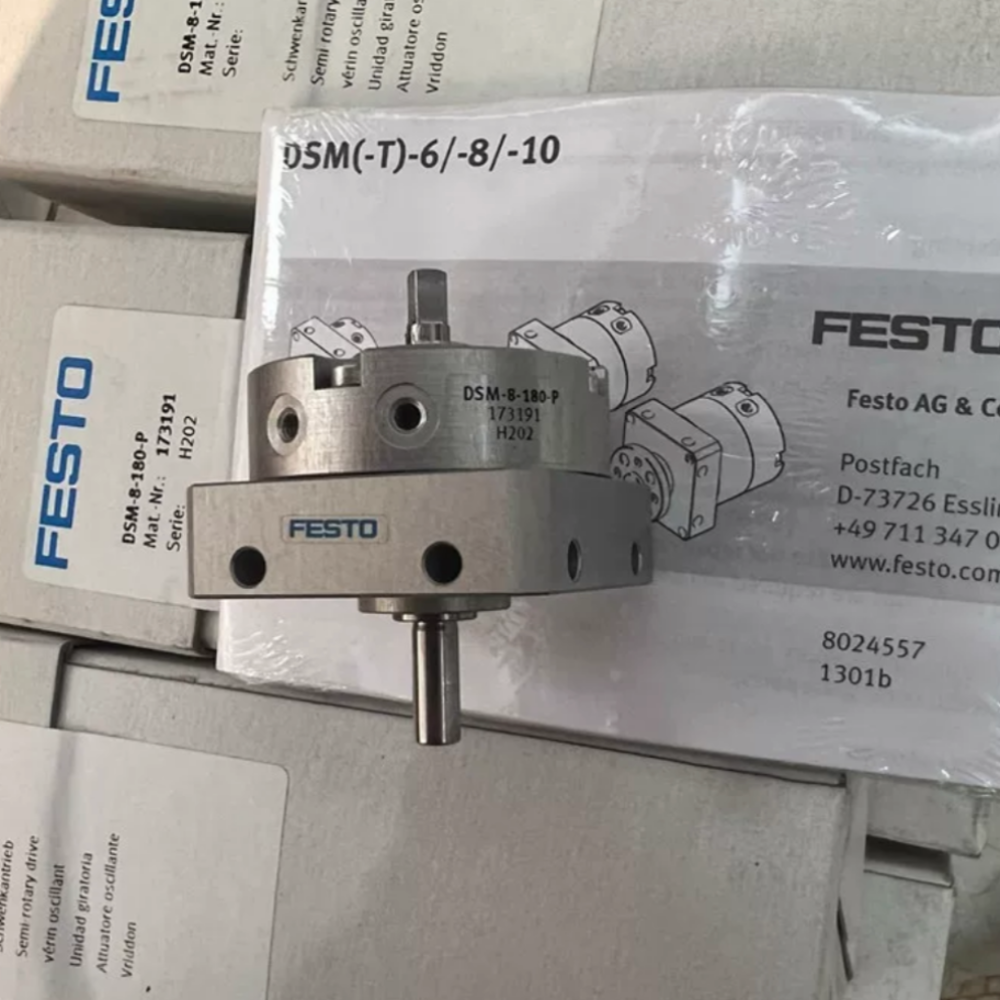 Double Acting Vane Rotary Drive with 270 Degree Swivel Angle and Shock Absorbing End Stop for Rotary Vane Actuator Sorting