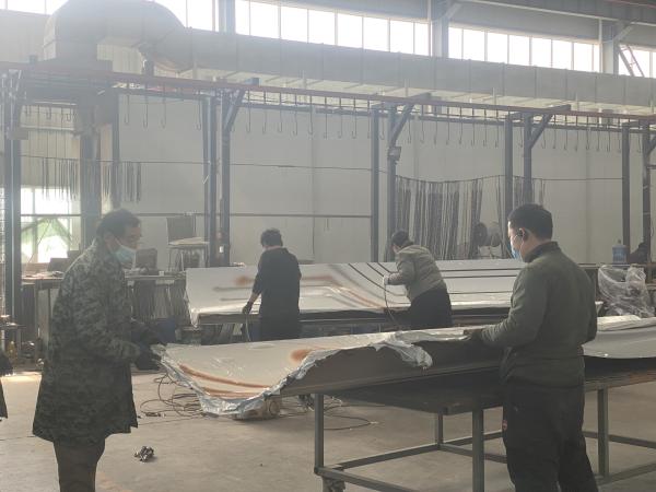 Construction Site Erosion Resistant Normal Panel Flat Panel Type Aluminium Veneer Fluorocarbon Coated Anti Static Exterior Wall  Installation