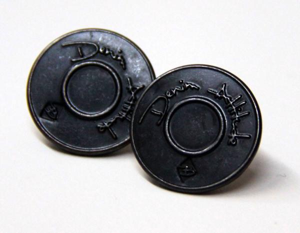 Oil Painting Zamak Custom Clothing Buttons Zinc Alloy , Flat / 3D