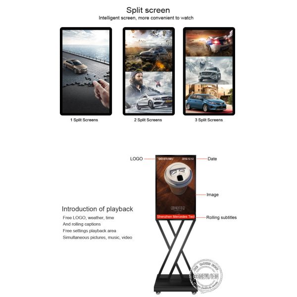 Портативный дисплей Signage андроида 7,1 500cd/m2 TFT LCD цифров