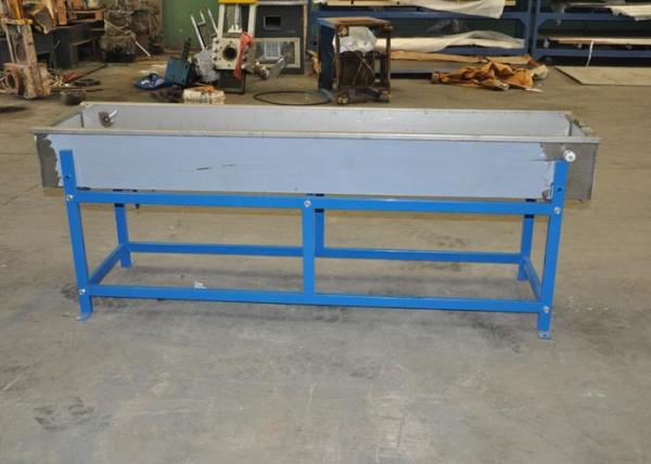 Plastic Recycling System Stainless Steel Water Trough , Length 5m Durable Cooling Trough