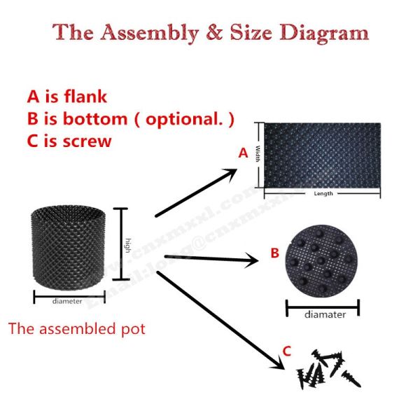 воздух баков 35cm воздуха PVC наборов пропагатора 25L пластиковый подрезая растет сумки