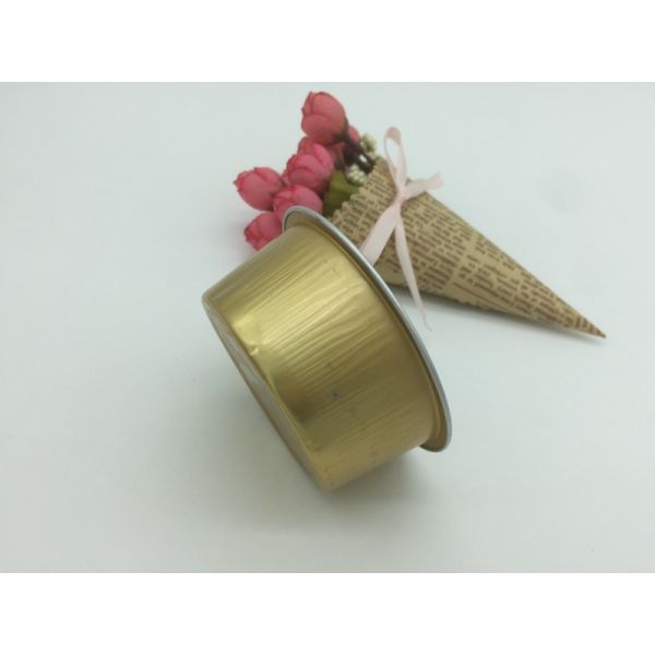 Disposable Aluminum Foil Cups Gold Foil Cupcake Liners Dessert Cup With Lid