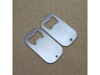 Stainless Steel Engrave Blank Dog Tag Beer Bottle Opener,Promotion die punched stainless steel dog tag  bottle opener