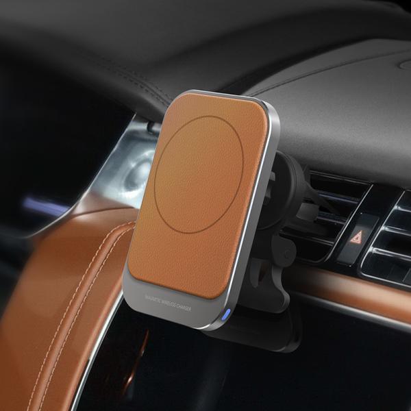 Adjustable Wireless Magsafe Charger Car Air Vent Holder 9V 1.67A