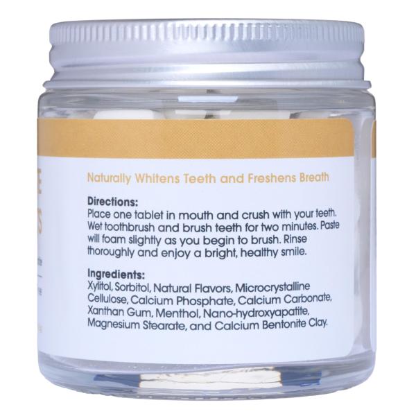 Custom Logo Nano Hydroxyapatite Toothpaste Tablets Vanilla Mint Fluoride Free 90 Tabs