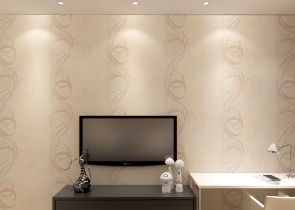 0.53*10M Washable Vinyl Wallpaper Embossed Circle Stripes for Living Room