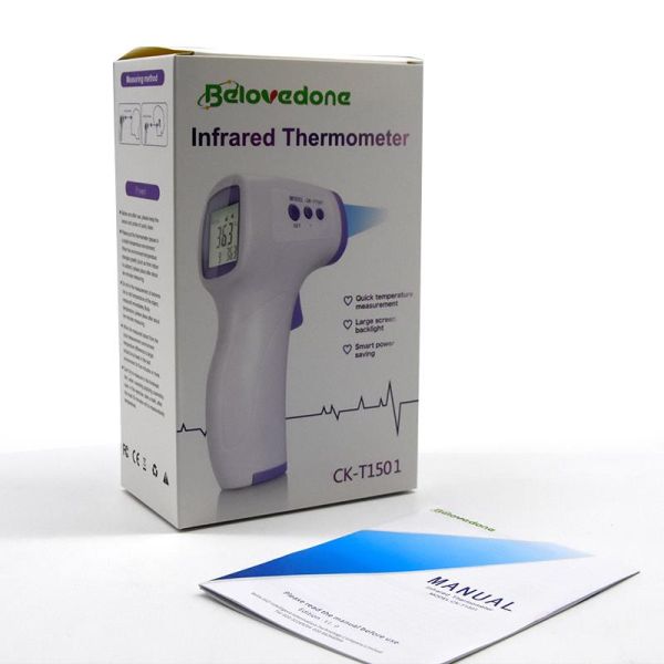Contactless Infrared Thermometer Gun , Digital Infrared Forehead Thermometer