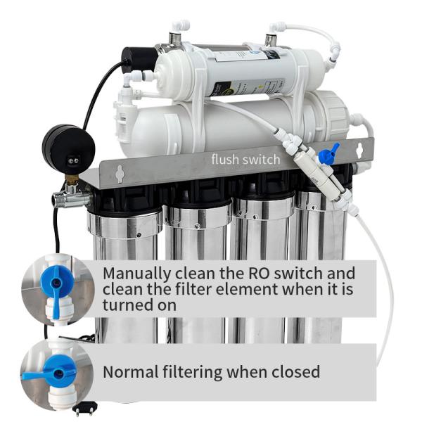 304 Stainless Steel UV Water Purifier 600G RO Reverse Osmosis Drinking System
