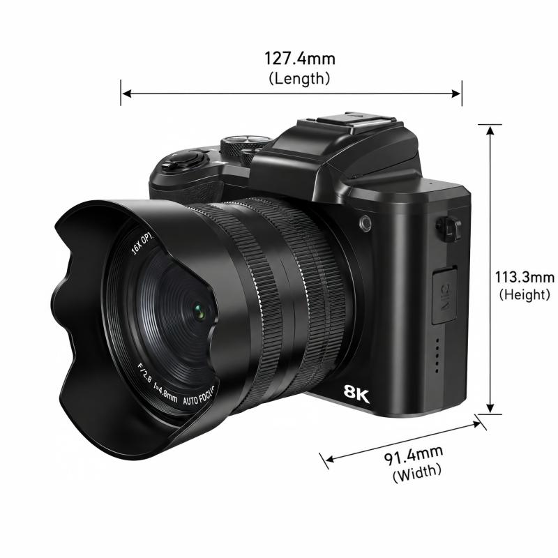 DLC DC226  8K New Model Professional Compact Digital Cam with  LED Fill Light  for  Delay Record Multi Scene Shooting Camcorder
