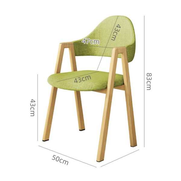 Dining Chair PU Leather Linen Seating Chairs Comfortable Cushion Seat Room with Metal Legs Backrest Kitchen
