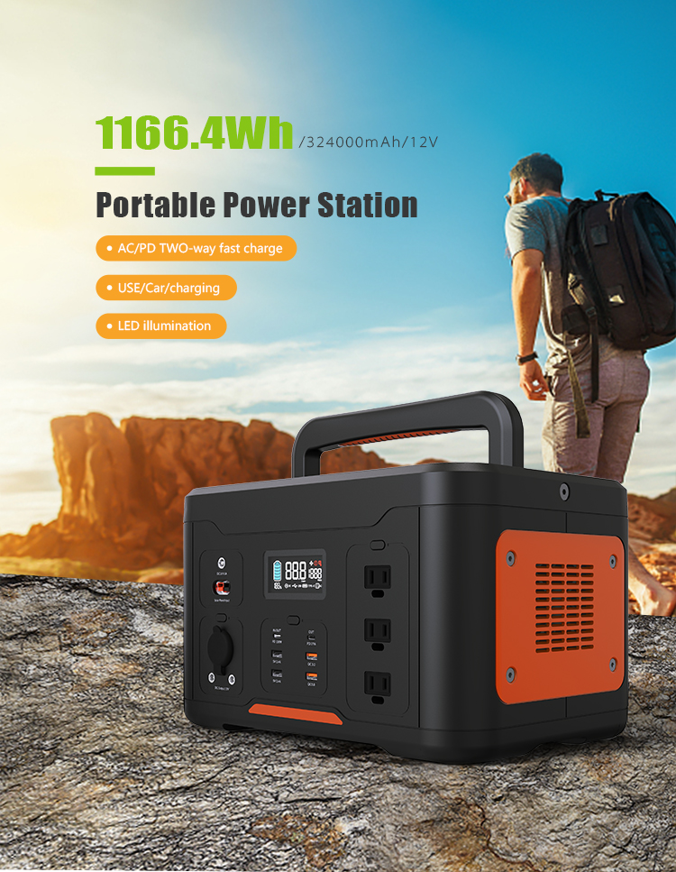 Электростанция Li-иона 1000W ЕС 220V портативная с панелью солнечных батарей для домашнего powerup