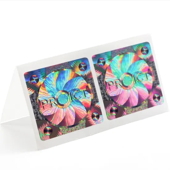 Цветная лазерная PET голографическая наклейка для безопасности и личной гигиены