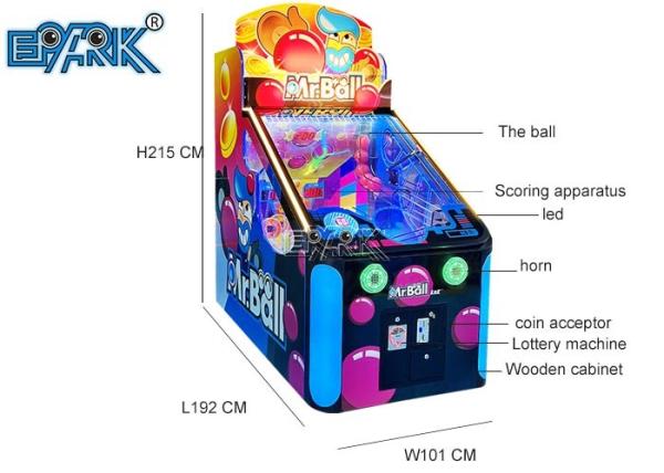 Mr Ball Ball Drop Lottery Amusement Redemption Game Machine For 1 Player