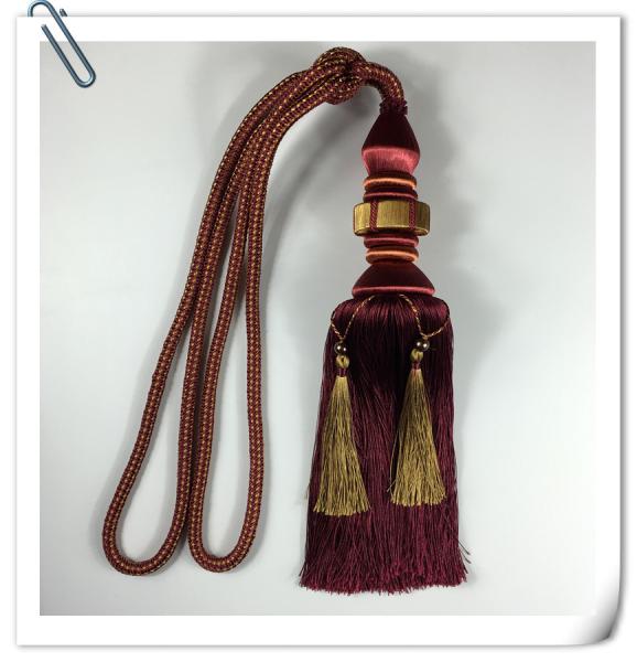 Factory hot sale all kinds of wholesale Cotton Curtain Tassel With Rope Used For Home Decorrative
