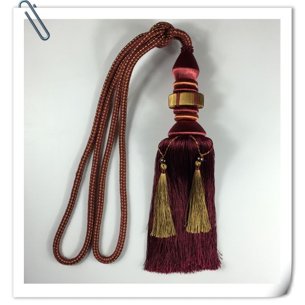 Factory hot sale all kinds of wholesale Cotton Curtain Tassel With Rope Used For Home Decorrative