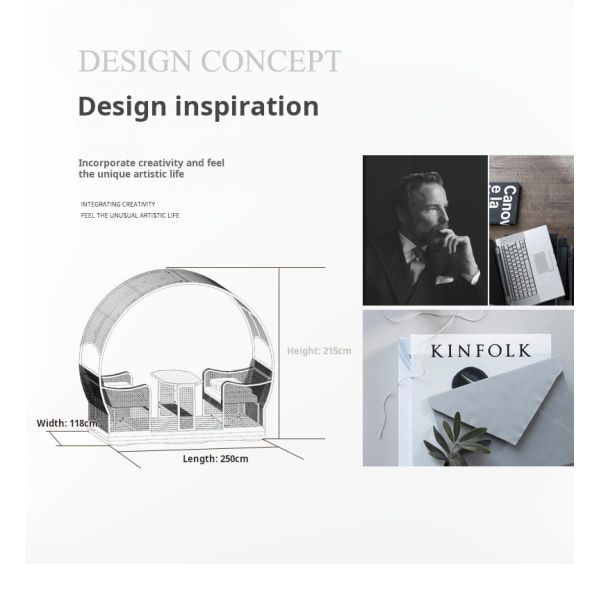 Luxury Four Person Wicker Rocking Chair Patio Furniture With Metal Frame