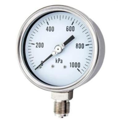 100mm 3.15 Stainless Steel Liquid Filled Pressure Gauge Glycerin Filled Manometer